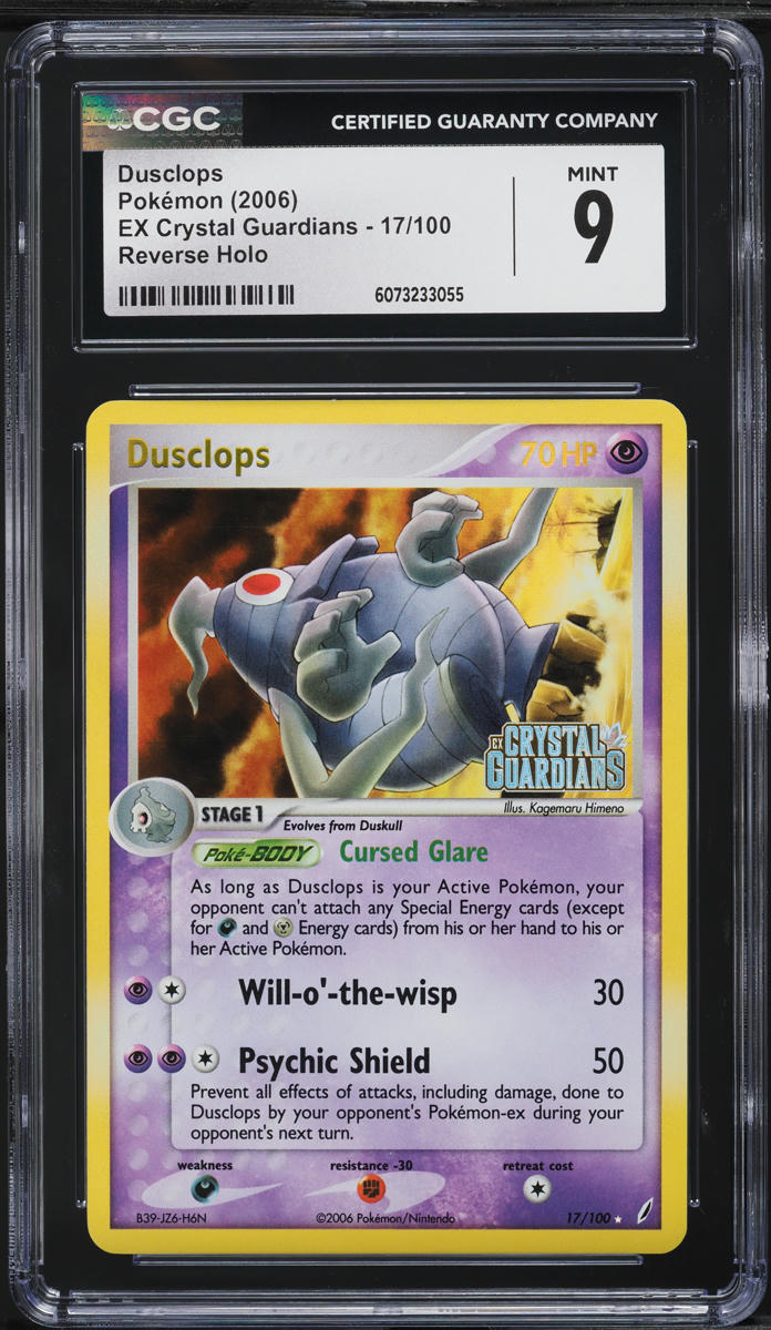 2006 Pokemon EX Crystal Guardians Reverse Holo Dusclops #17 CGC 9 MINT