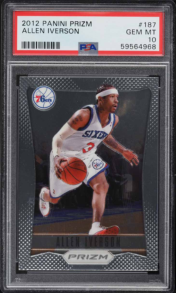 2012 Panini Prizm Allen Iverson #187 PSA 10 GEM MINT