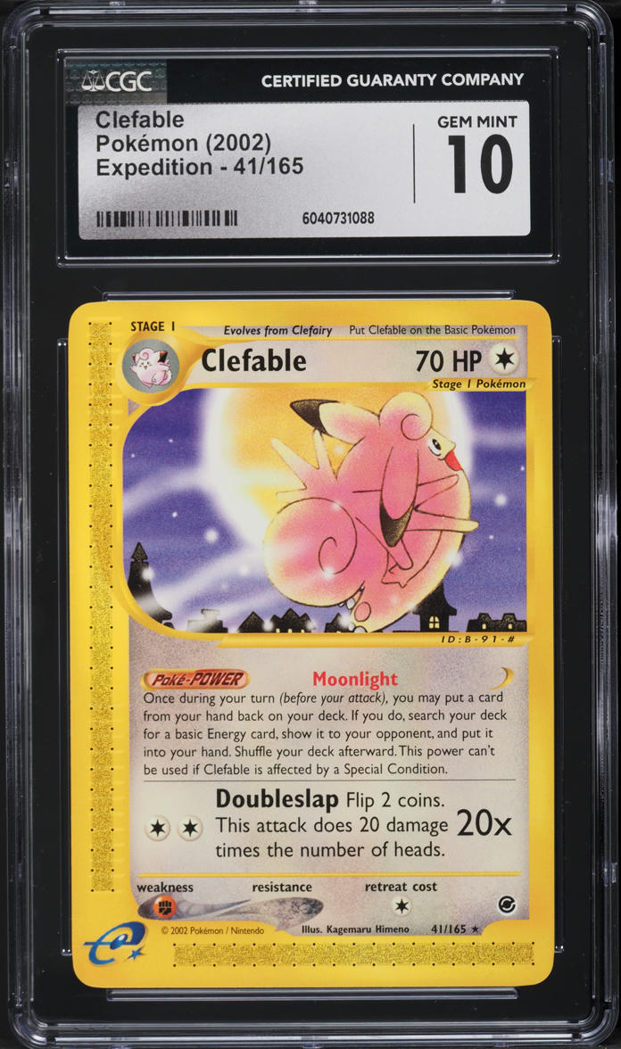 2002 Pokemon Expedition Clefable #41 CGC 10 GEM MINT