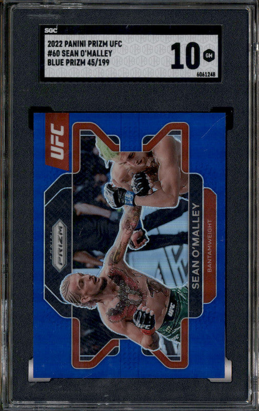 2022 Panini Prizm UFC Blue #60 Sean O'Malley /199 SGC 10
