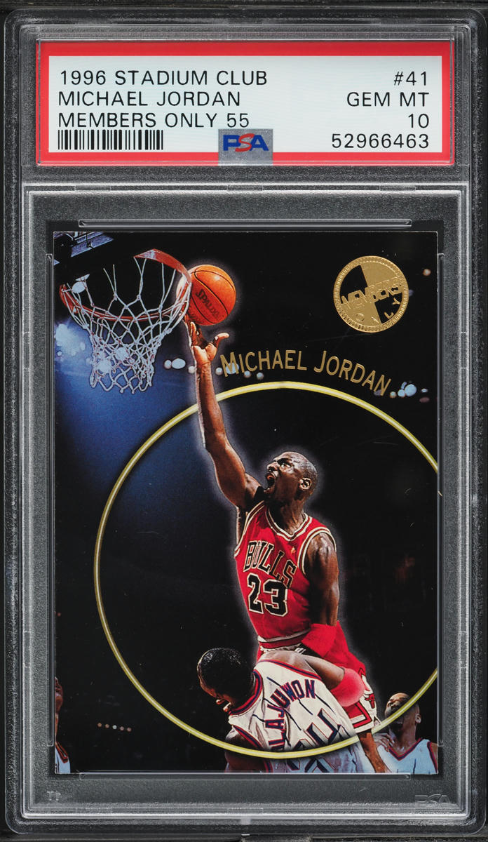 1996 Stadium Club Members Only 55 Michael Jordan #41 PSA 10 GEM MINT