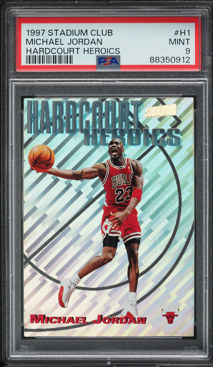 1997 Stadium Club Hardcourt Heroics Michael Jordan #H1 PSA 9 MINT