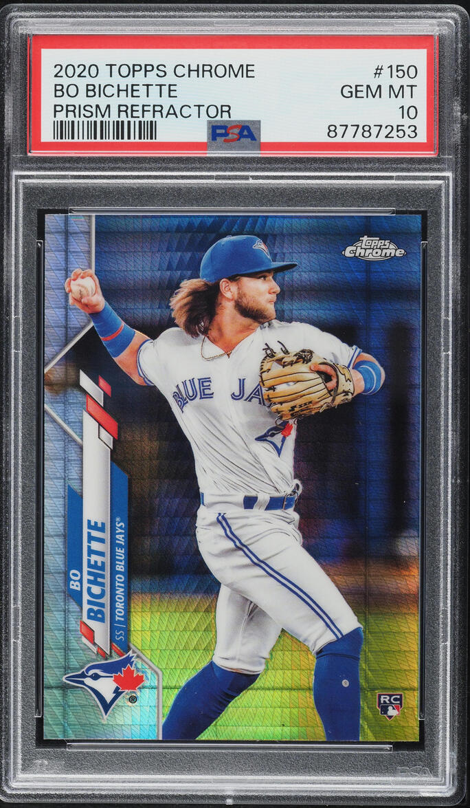 2020 Topps Chrome Prism Refractor Bo Bichette ROOKIE #150 PSA 10 GEM MINT