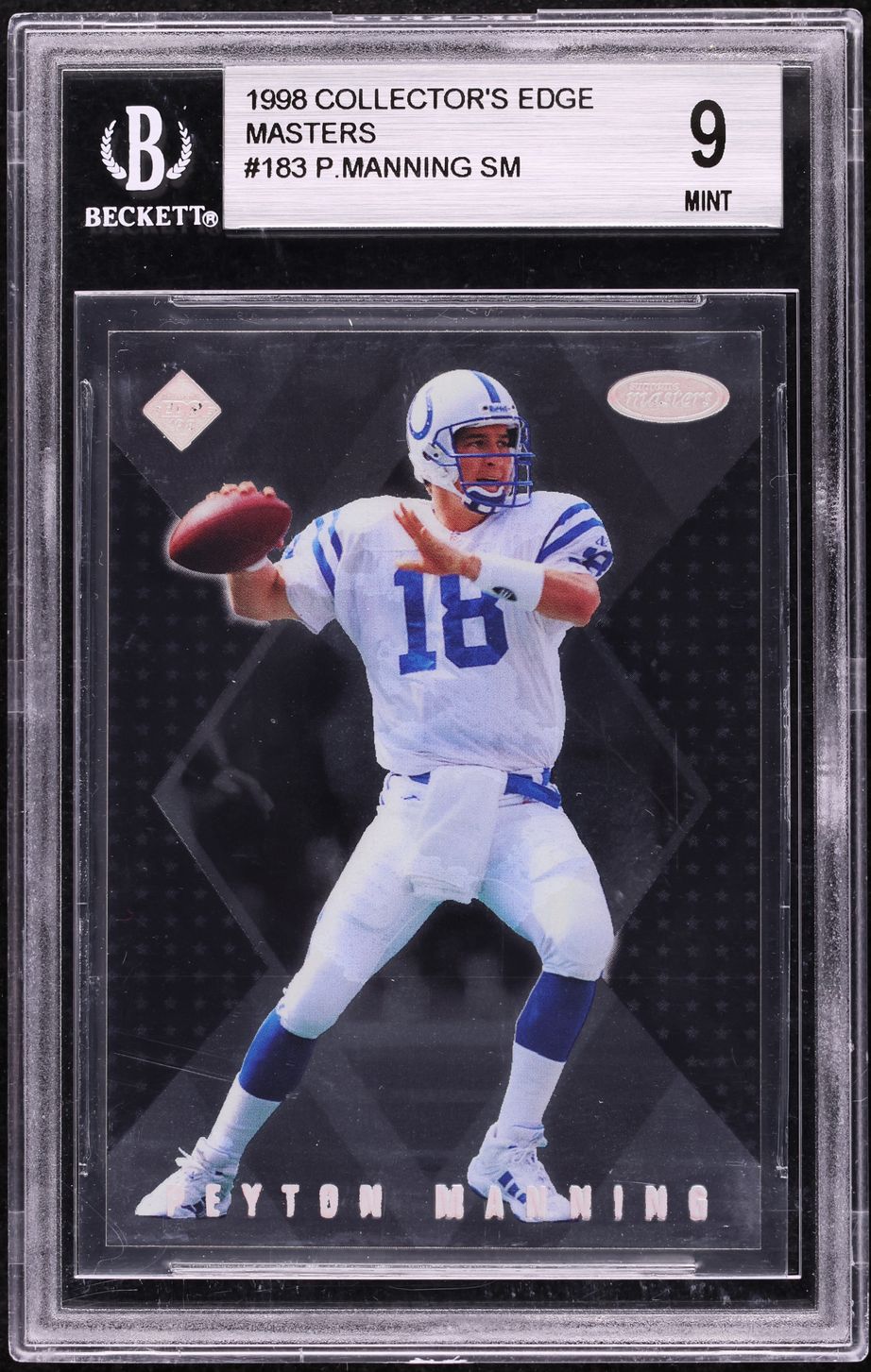 1998 Collector's Edge Masters Peyton Manning ROOKIE /5000 #183 BGS 9 MINT