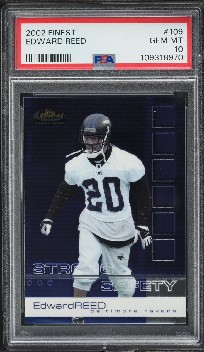 2002 Finest Football Ed Reed ROOKIE #109 PSA 10 GEM MINT