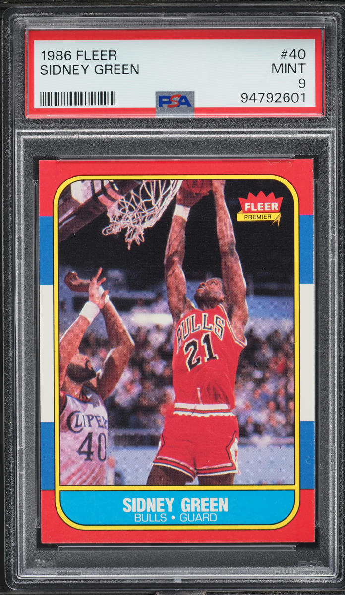 1986 Fleer Basketball Sidney Green #40 PSA 9 MINT