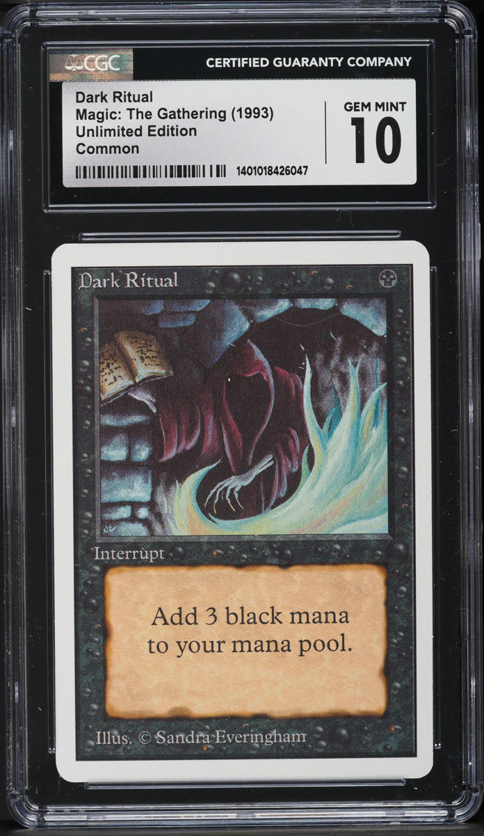 1993 Magic The Gathering MTG Unlimited Dark Ritual CGC 10 GEM MINT