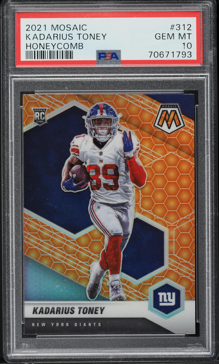 2021 Panini Mosaic Honeycomb Kadarius Toney ROOKIE #312 PSA 10 GEM MINT