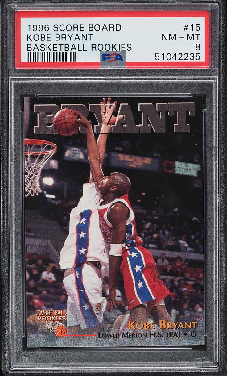 1996 Score Board Kobe Bryant ROOKIE #15 PSA 8 NM-MT