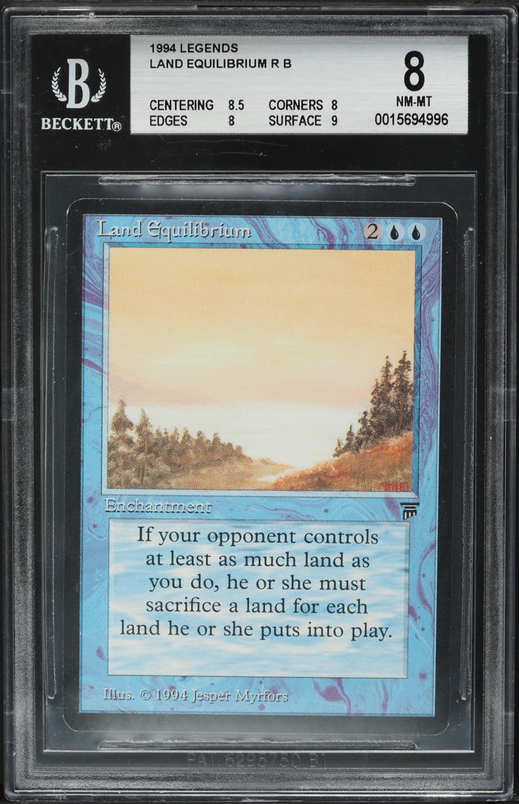 1994 Magic The Gathering MTG Legends Land Equilibrium BGS 8 NM-MT