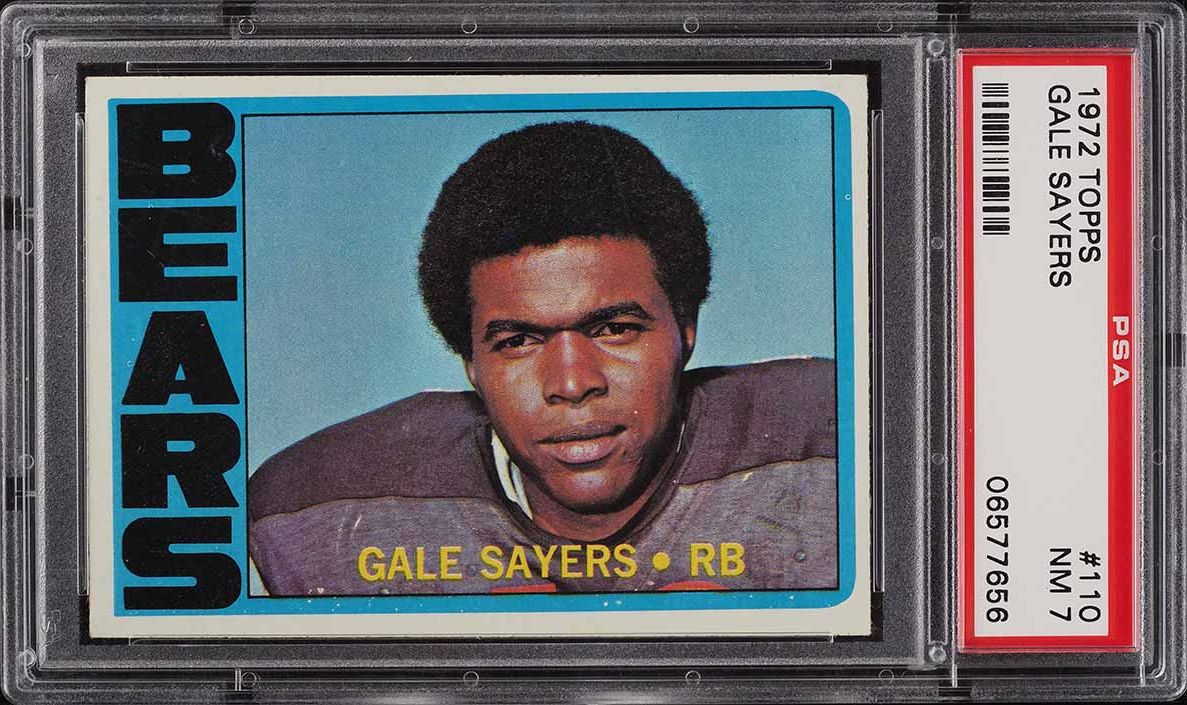 1972 Topps Football Gale Sayers #110 PSA 7 NRMT