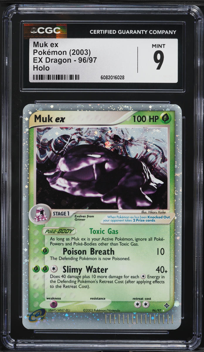 2003 Pokemon EX Dragon Holo Muk ex #96 CGC 9 MINT