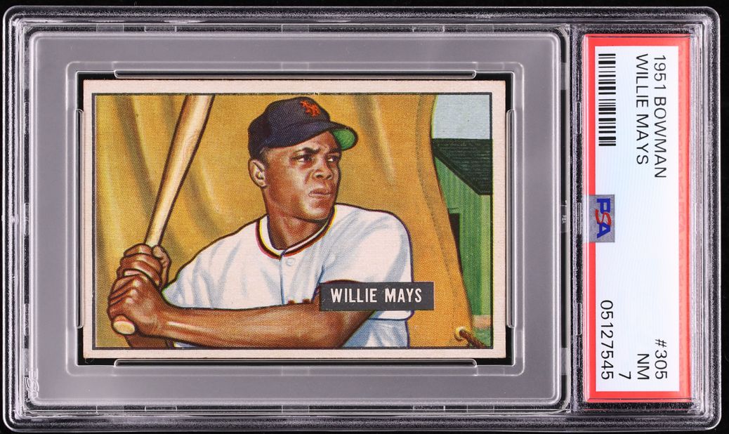 1951 Bowman Willie Mays ROOKIE #305 PSA 7 NRMT