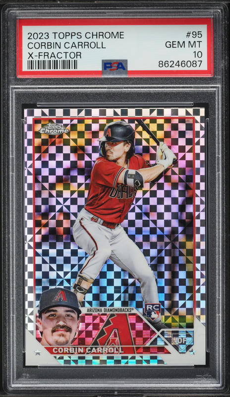 PSA 10 Corbin Carroll 2023 Topps Chrome Xfractor Refractor