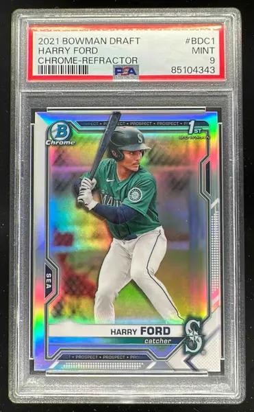 2021 Bowman Draft Chrome Refractor #BDC-1 Harry Ford RC PSA 9
