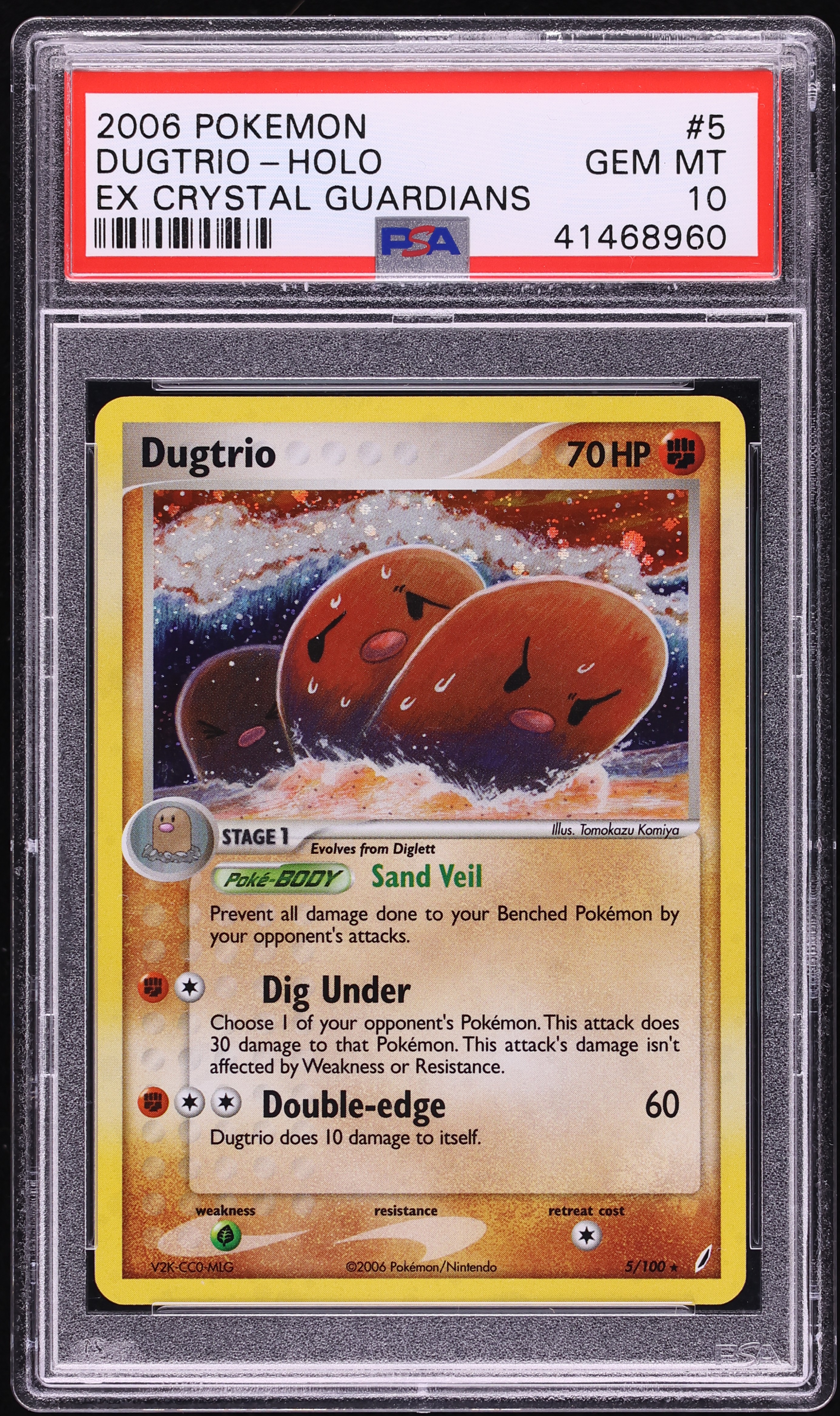 2006 Pokemon EX Crystal Guardians Holo Dugtrio #5 PSA 10 GEM MINT