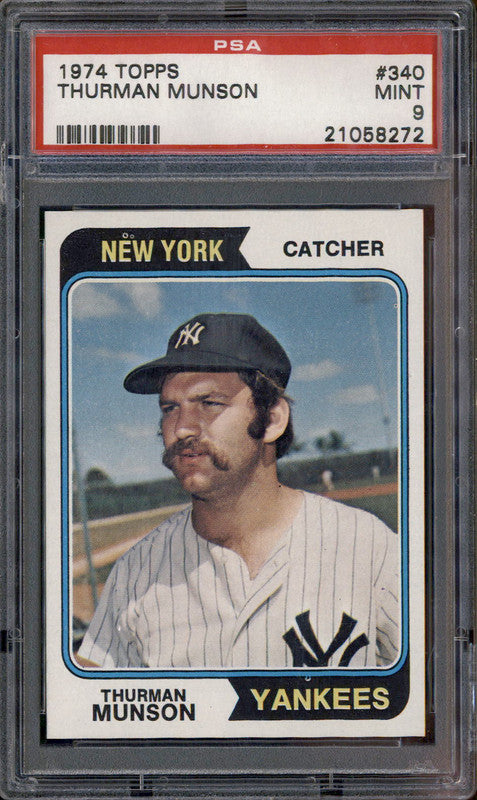 1974 Topps #340 Thurman Munson PSA 9
