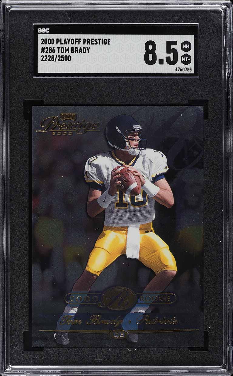 2000 Playoff Prestige Tom Brady ROOKIE /2500 #286 SGC 8.5 NM-MT+
