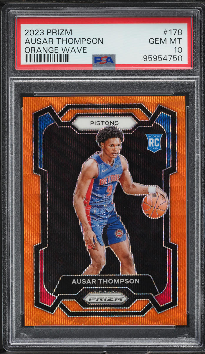 2023 Panini Prizm Orange Wave Ausar Thompson ROOKIE /60 #178 PSA 10 GEM MINT