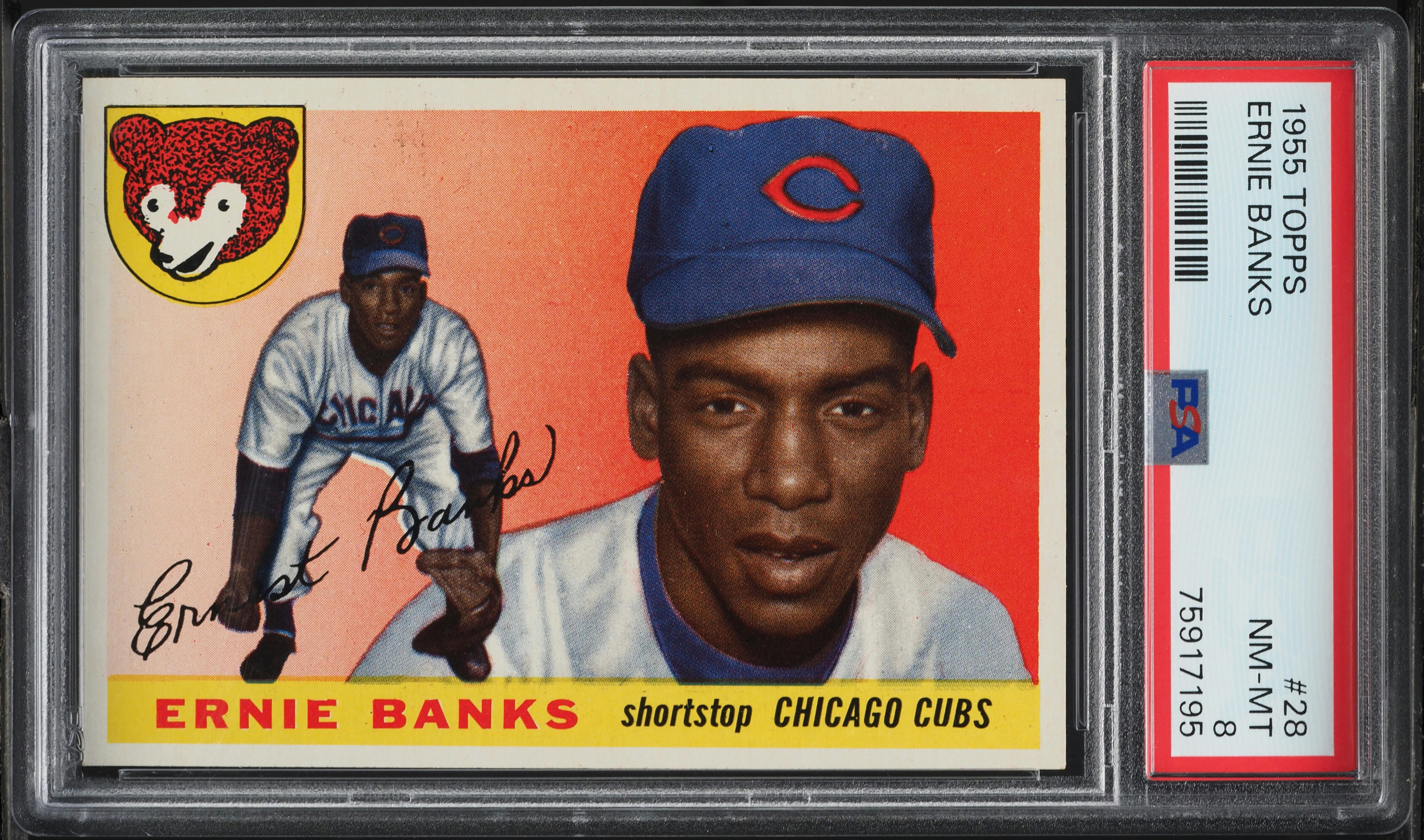 1955 Topps Ernie Banks #28 PSA 8 NM-MT