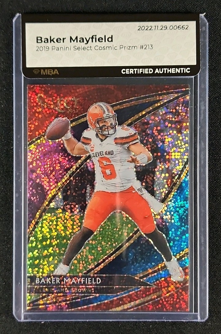 2019 Select Field Level Cosmic Prizm Baker Mayfield #213 MBA AUTH