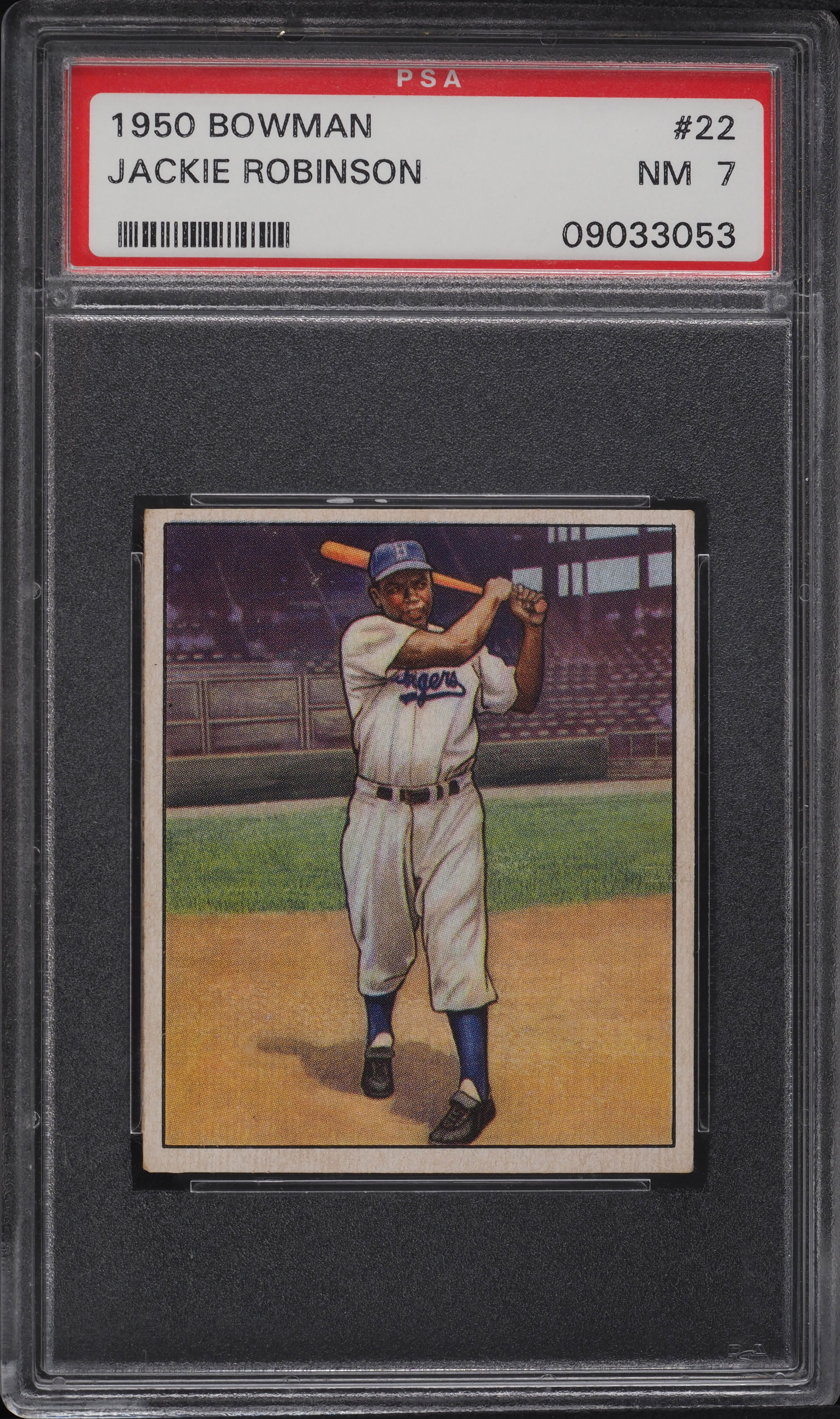 1950 Bowman Jackie Robinson #22 PSA 7 NRMT