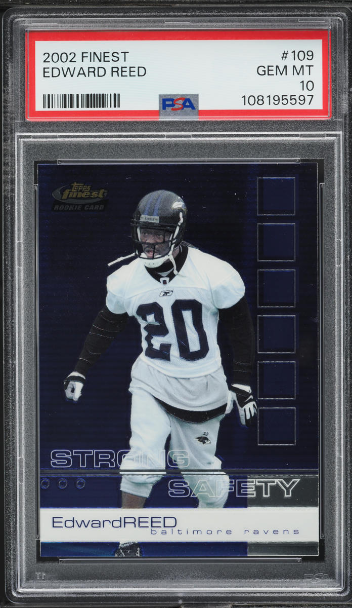 2002 Finest Football Ed Reed ROOKIE #109 PSA 10 GEM MINT