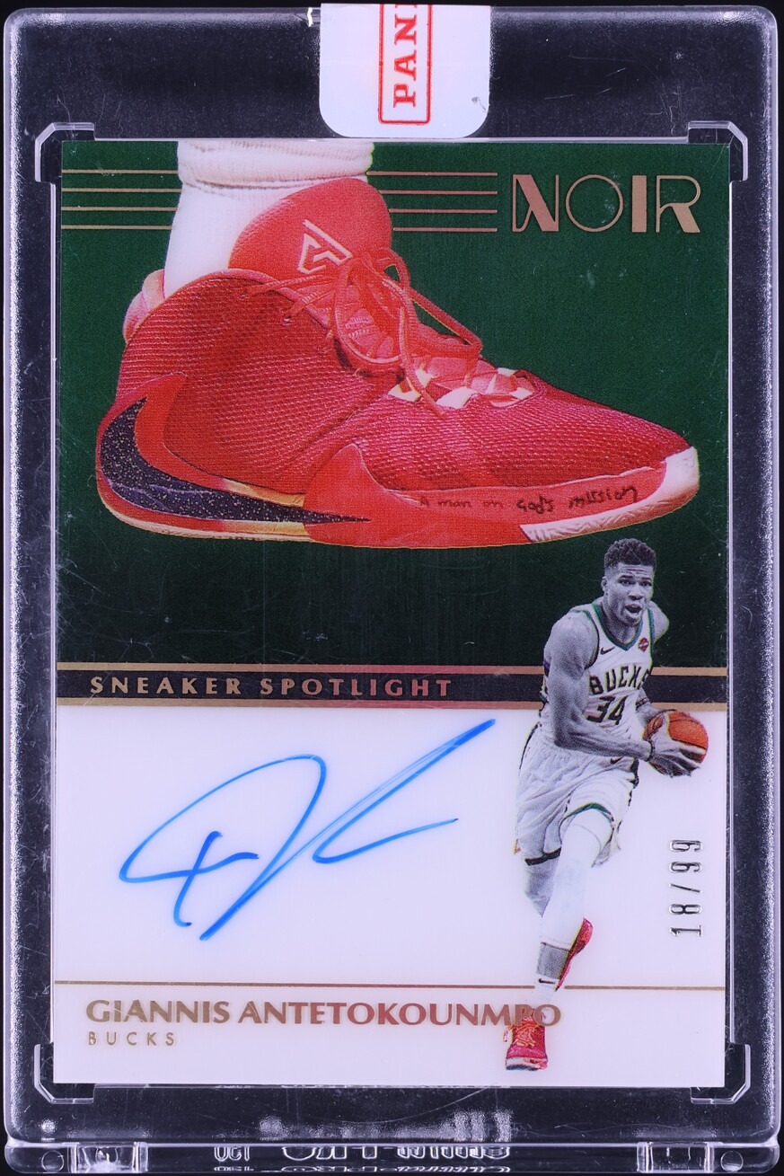 2019 Panini Noir Sneaker Spotlight Giannis Antetokounmpo AUTO /99 #SNS-GA