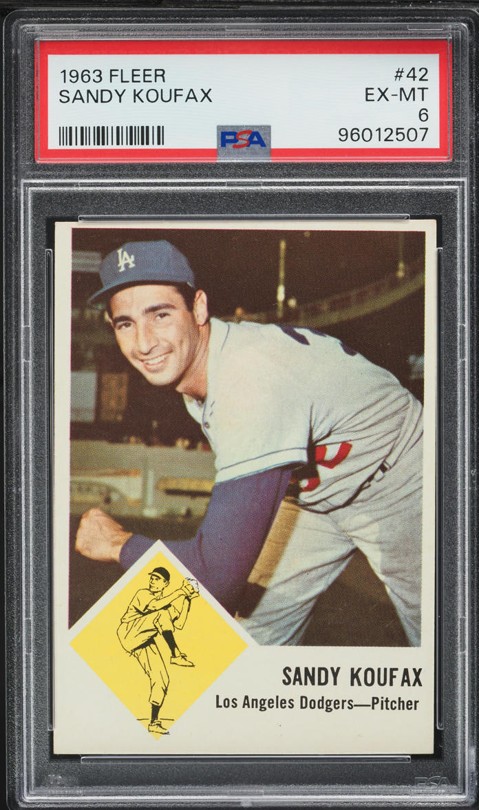 1963 Fleer Sandy Koufax #42 PSA 6 EXMT