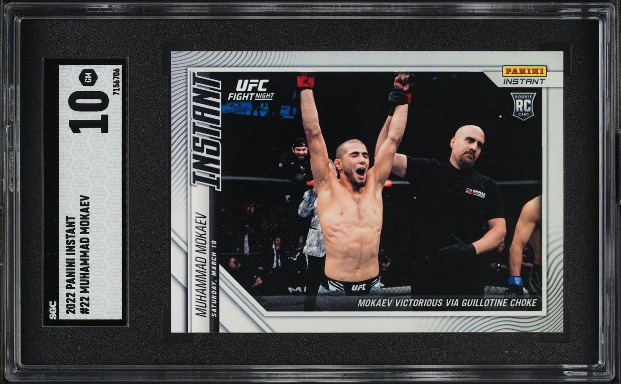 2022 Panini Instant UFC Muhammad Mokaev ROOKIE #22 SGC 10 GEM MINT