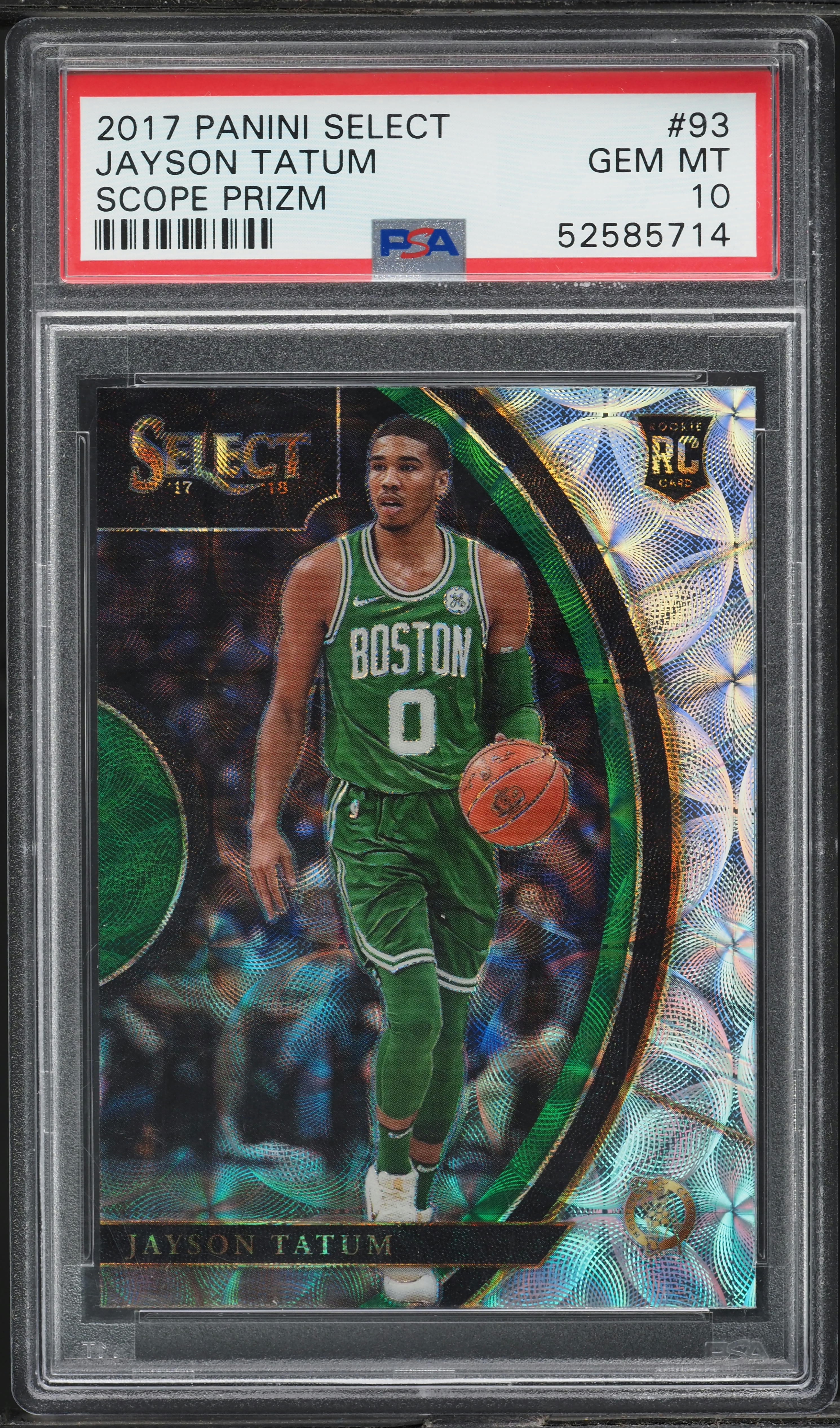 2017 Select Concourse Scope Prizm Jayson Tatum ROOKIE #93 PSA 10 GEM MINT