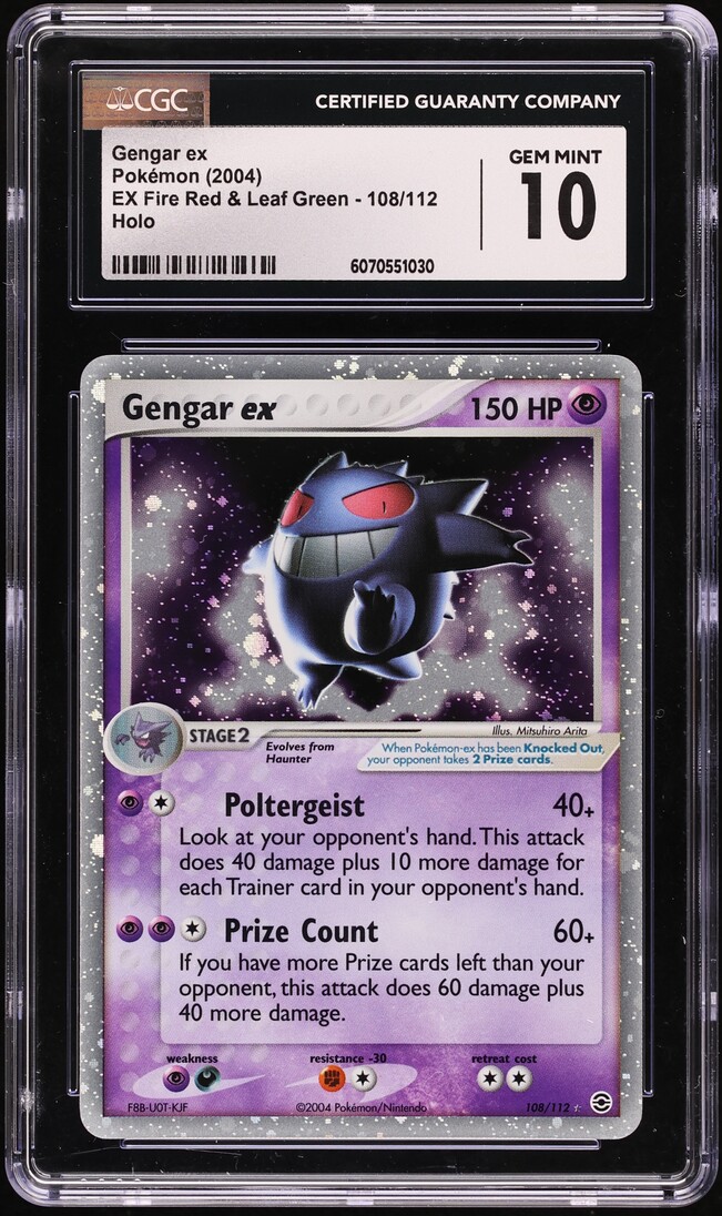 2004 Pokemon EX Fire Red & Leaf Green Holo Gengar ex #108 CGC 10 GEM MINT