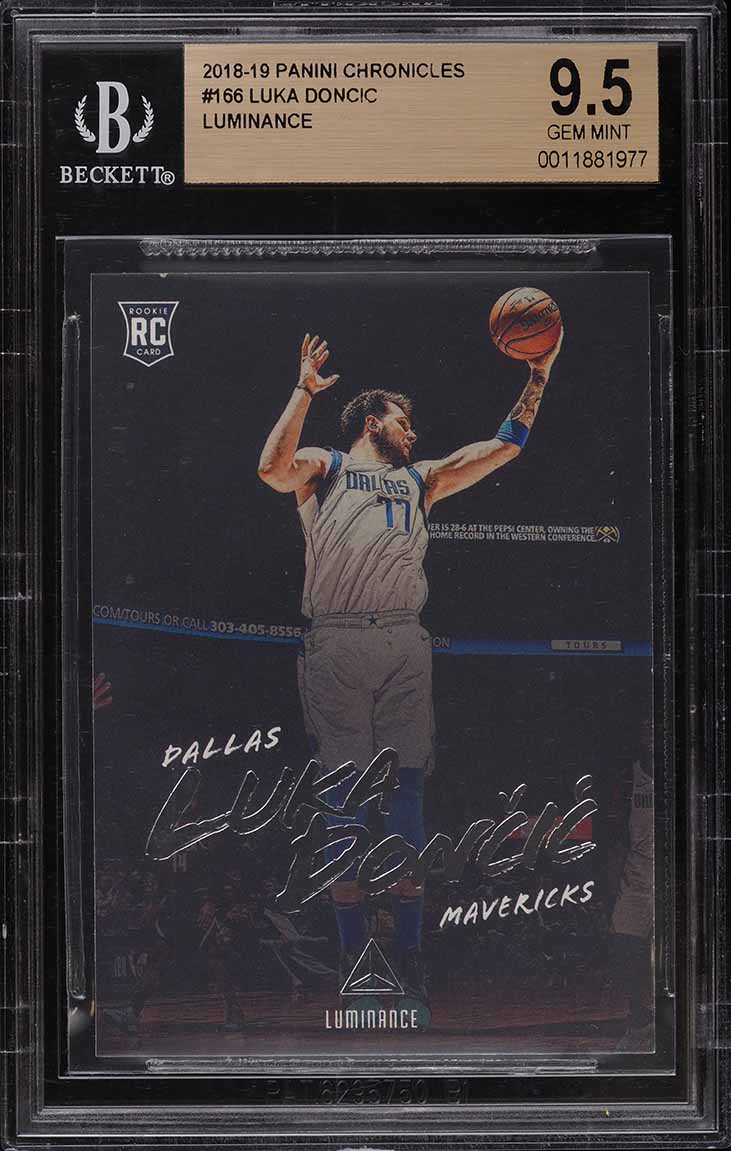 2018 Panini Chronicles Luminance Luka Doncic ROOKIE #166 BGS 9.5 GEM MINT