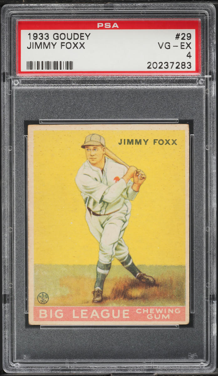 1933 Goudey Jimmy Foxx #29 PSA 4 VGEX