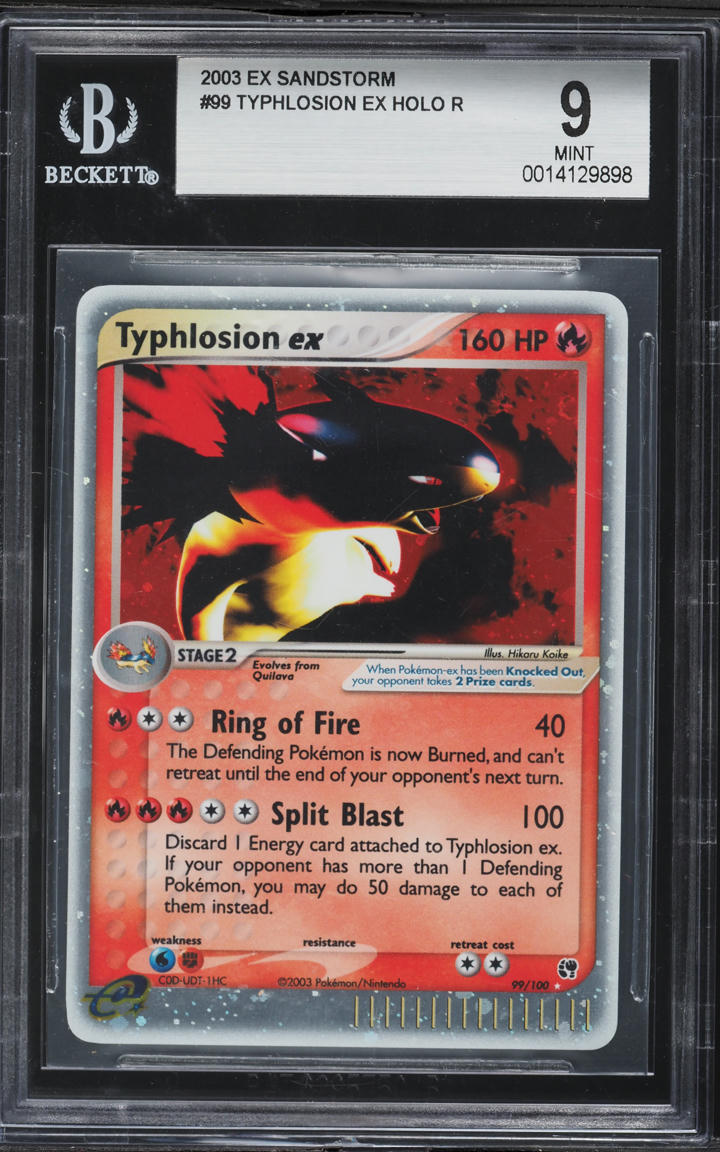2003 Pokemon EX Sandstorm Holo Typhlosion ex #99 BGS 9 MINT
