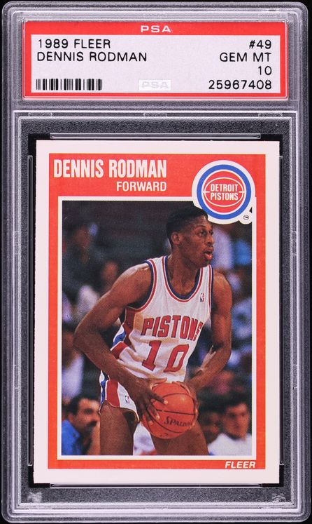 1989 Fleer Basketball Dennis Rodman #49 PSA 10 GEM MINT