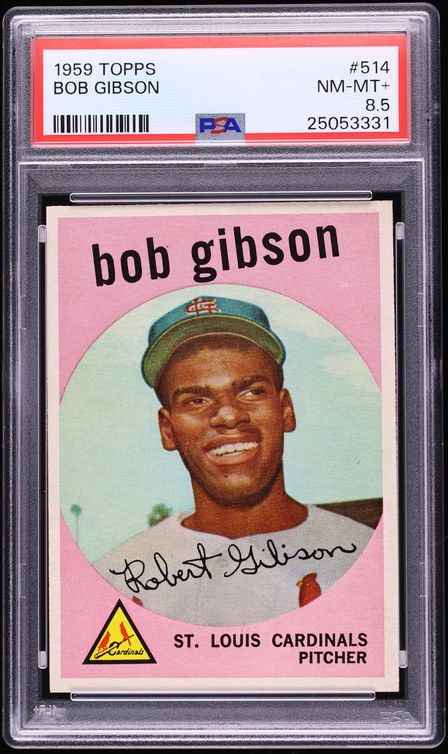 1959 Topps Bob Gibson ROOKIE #514 PSA 8.5 NM-MT+