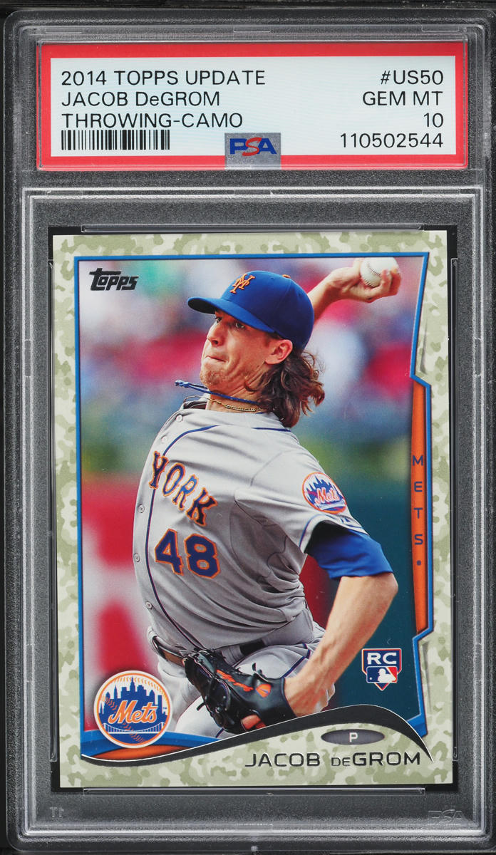 2014 Topps Update Throwing Camo Jacob DeGrom ROOKIE /99 #US50 PSA 10 GEM MINT