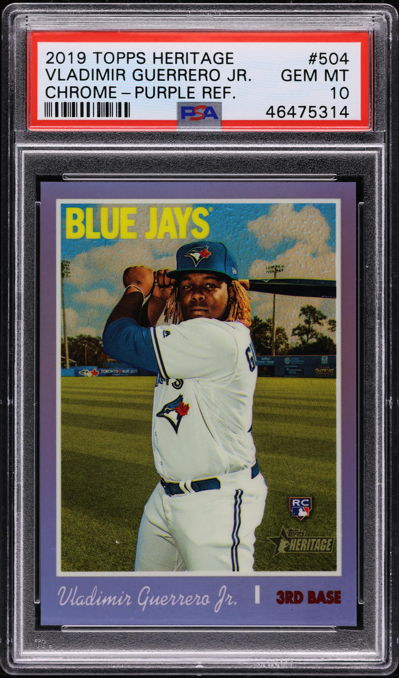 2019 Topps Heritage Chrome Purple Refractor Vladimir Guerrero Jr. ROOKIE PSA 10