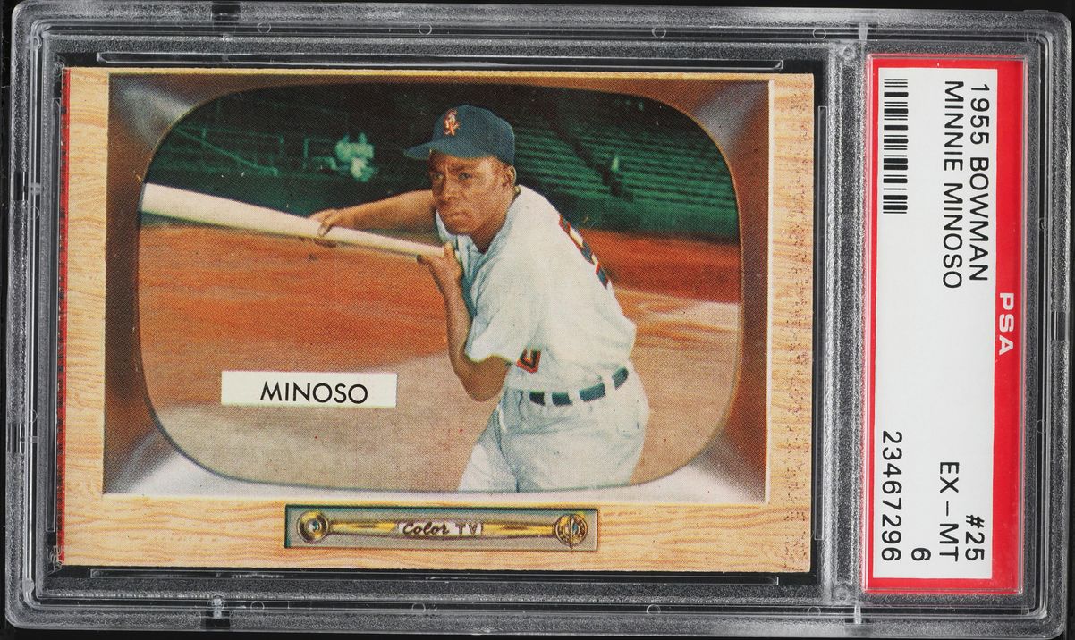 1955 Bowman Minnie Minoso #25 PSA 6 EXMT