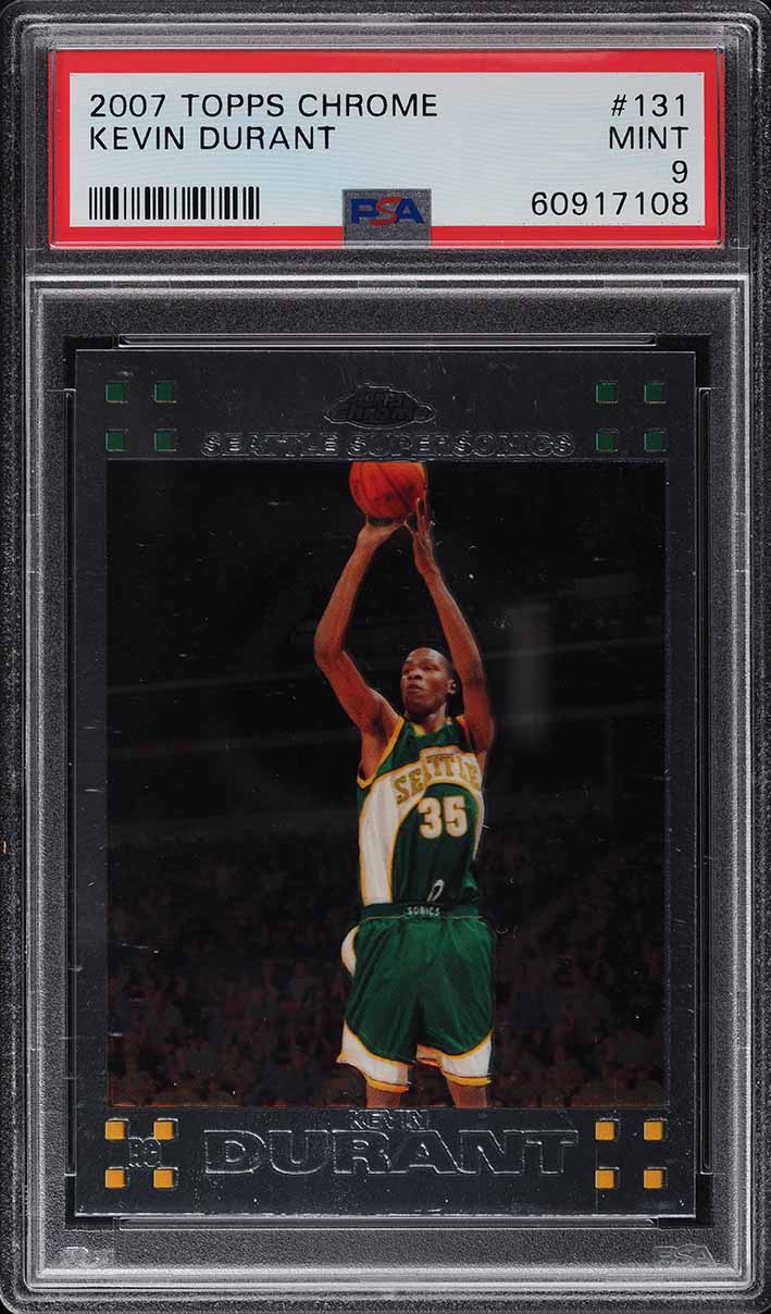 2007 Topps Chrome Kevin Durant ROOKIE #131 PSA 9 MINT