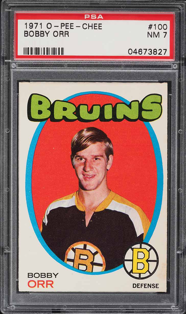 1971 O-Pee-Chee Hockey Bobby Orr #100 PSA 7 NRMT