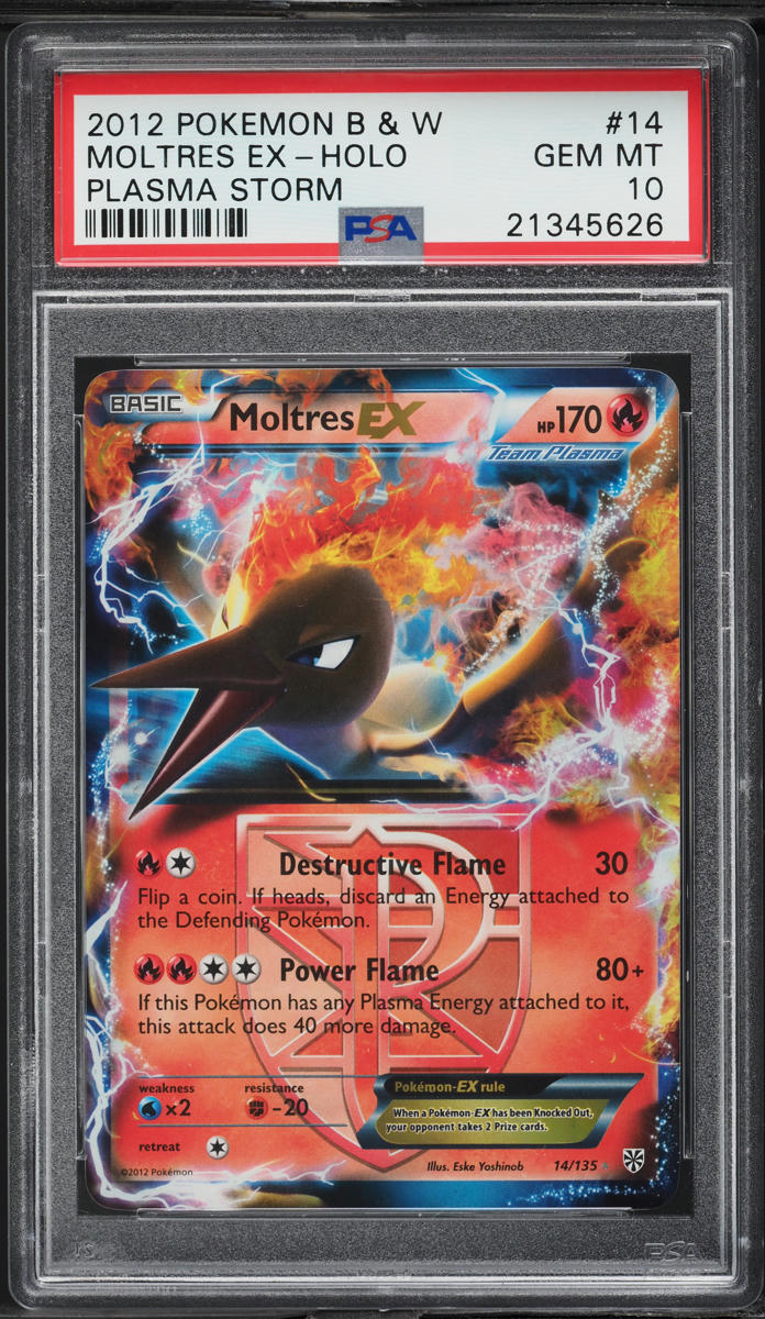 2013 Pokemon Black & White Plasma Storm Moltres EX #14 PSA 10 GEM MINT