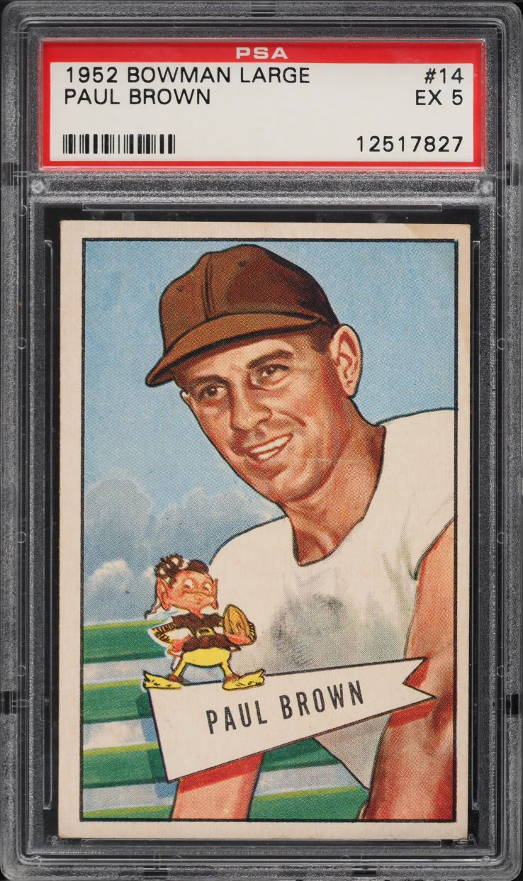 1952 Bowman Large Paul Brown ROOKIE #14 PSA 5 EX
