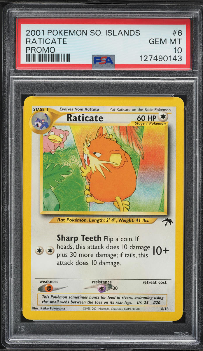 2001 Pokemon Southern Islands Promo Raticate #6 PSA 10 GEM MINT
