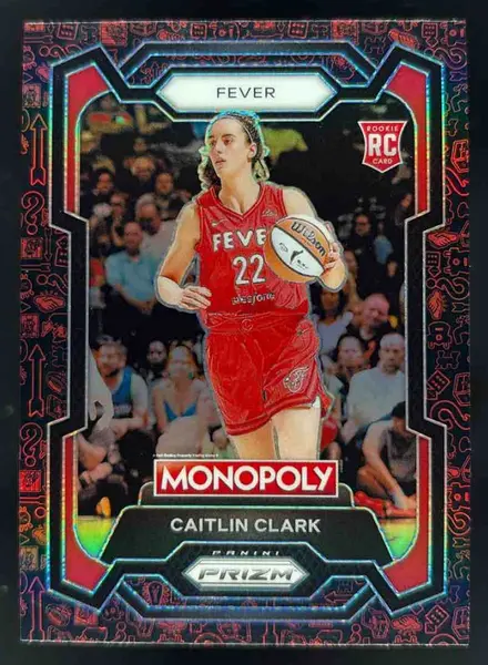 2024 Panini Prizm Monopoly WNBA Black/Red Icons #65 Caitlin Clark RC