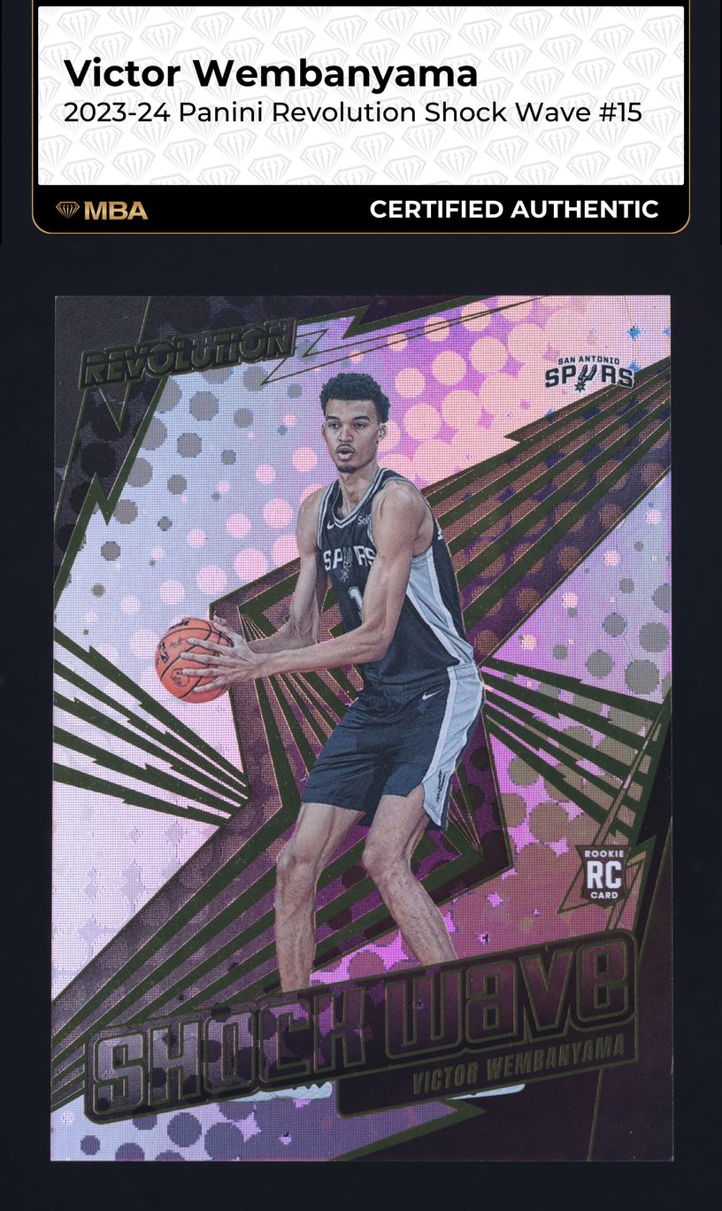2023 Panini Revolution Shock Wave Victor Wembanyama ROOKIE #15 MBA AUTH