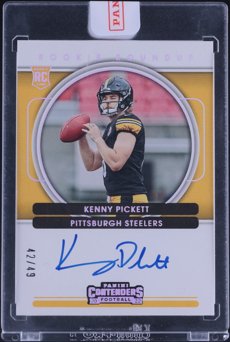 2022 Panini Contenders Rookie Roundup Kenny Pickett ROOKIE AUTO /49 #RRA-KPI