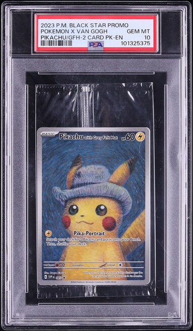 2023 Pokemon SV Black Star Promo Van Gogh Pikachu With Grey Felt Hat #85 PSA 10