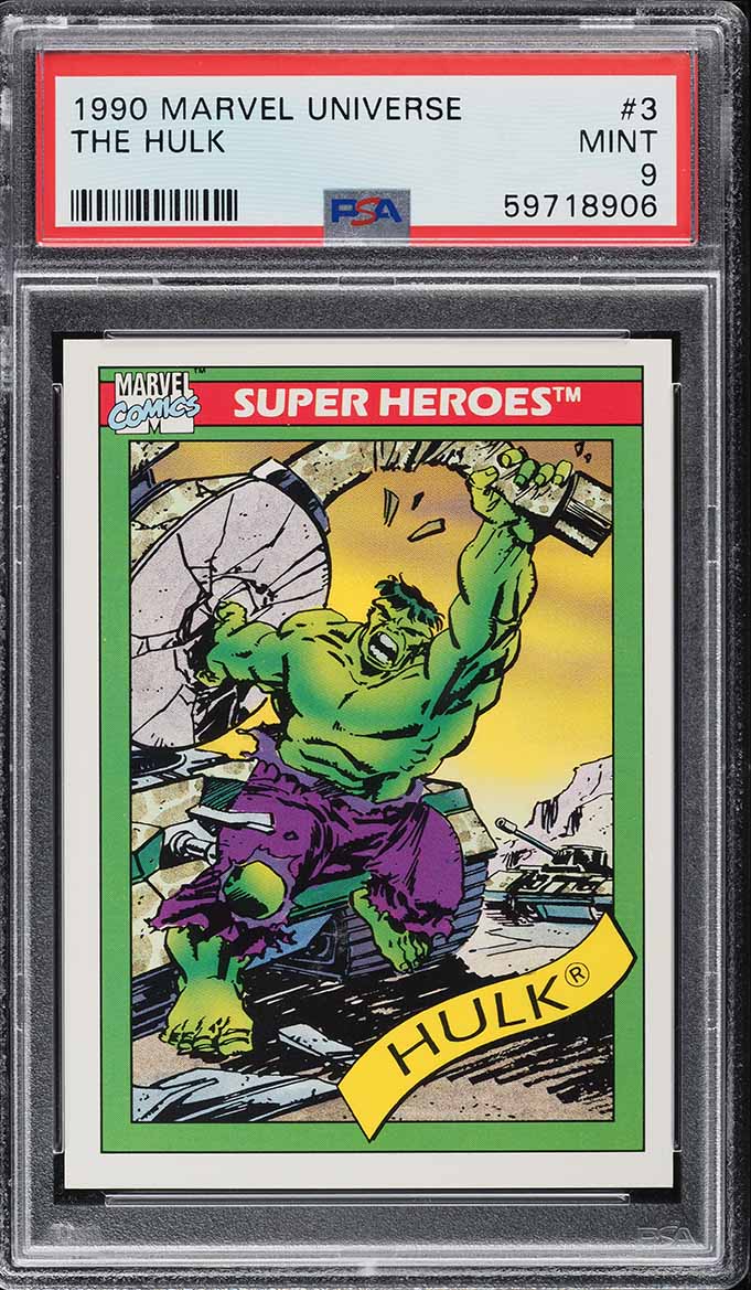 1990 Impel Marvel Universe The Hulk #3 PSA 9 MINT